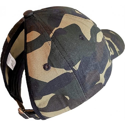 Camouflage Baseball Cap for Women Messy Bun Claw Updo French Twist Ponytail Trucker Hats Dad Ponycaps Sun Hat